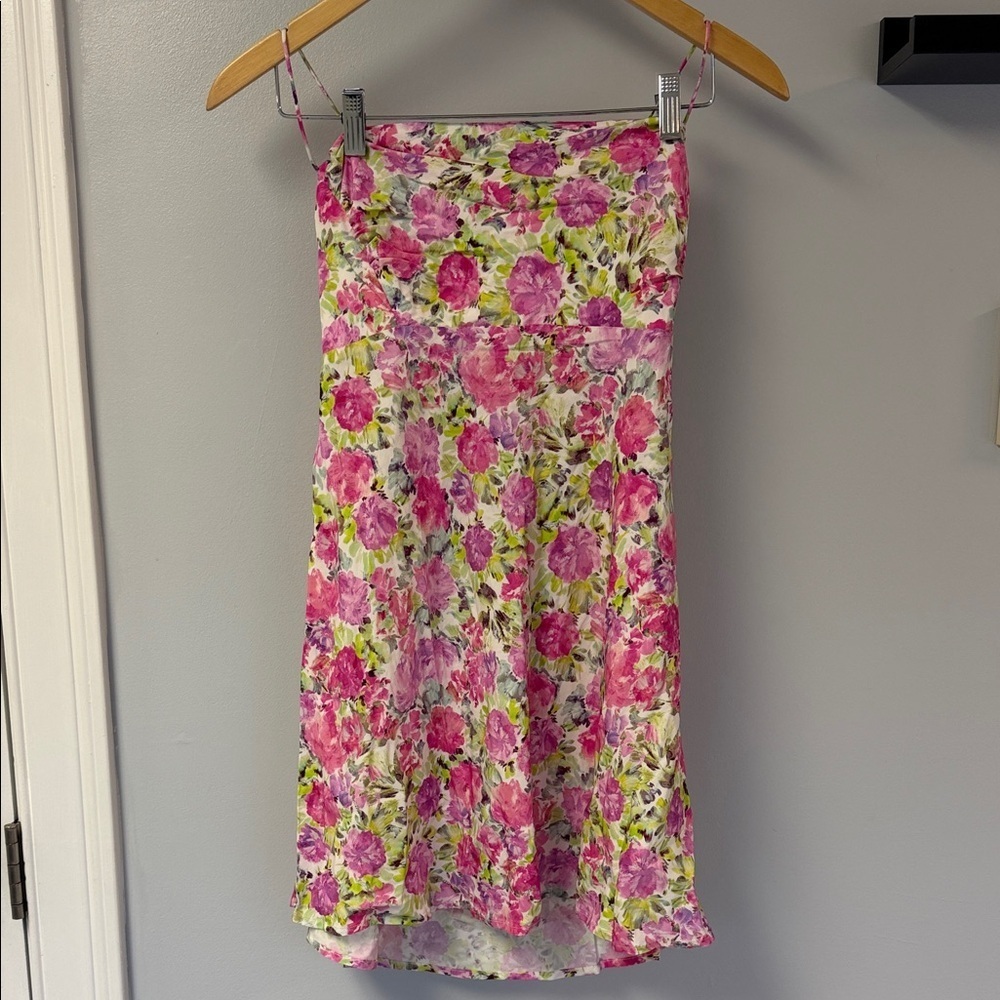 NWT For Love & Lemons Floral Corset Mini Dress